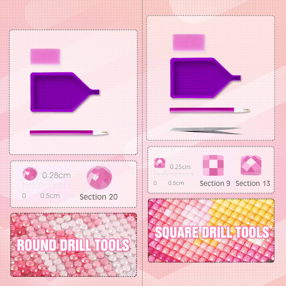 HUACAN 5D Diamond Mosaic Rose  - Resin Art Wallpaper ulasan dan harga