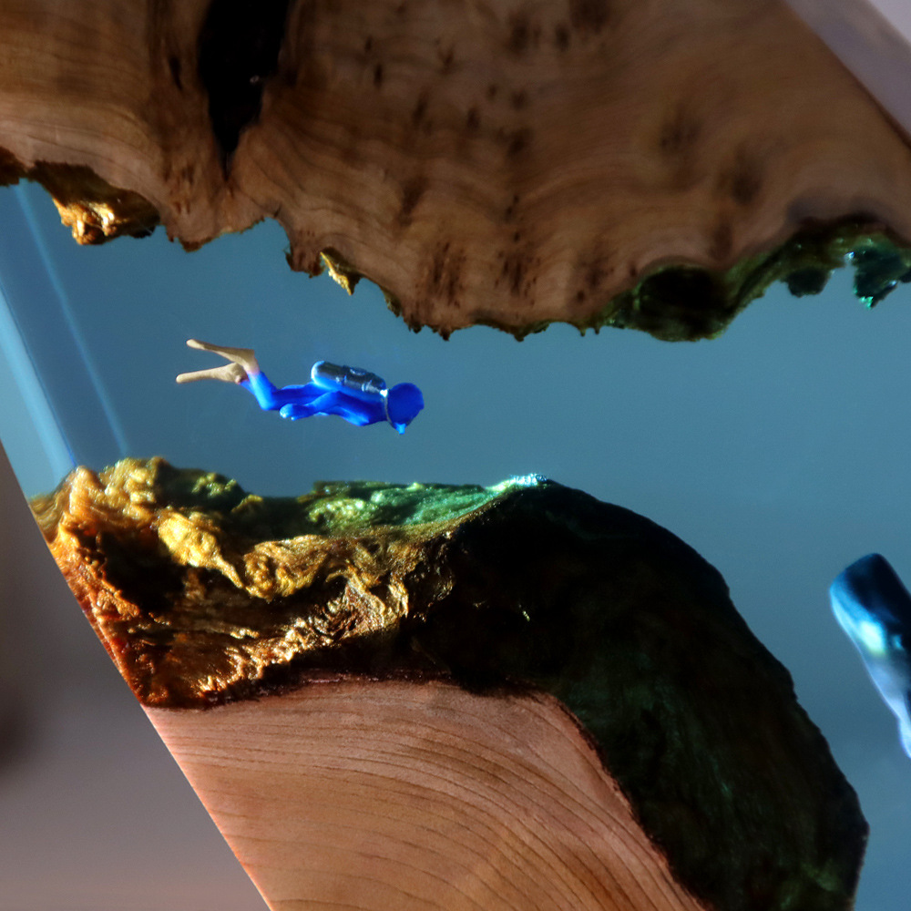 New Underwater Cave Whale Dive - Resin Art Wedding Gift ulasan dan harga