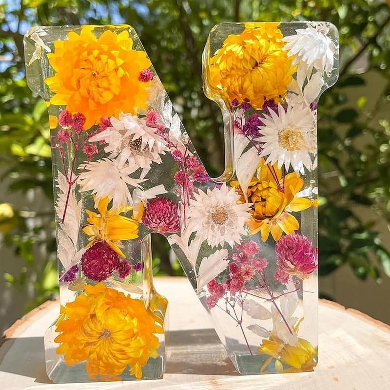 Floral 26 Letters Night Lights - Resin Art Alphabet ulasan dan harga
